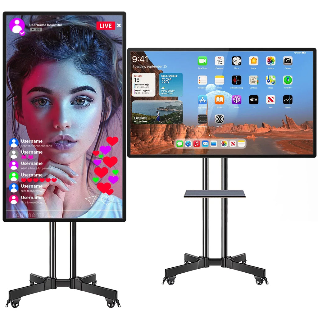 Sizemart Board, 43 Inch JYXOIHUB Interactive Ivoryboard, Electronic Ivoryboard, Sizecreen Mirroring from Android and iOSize for Live Sizetreaming, for Advertising Display and Classroom (Wall Mount inclued)