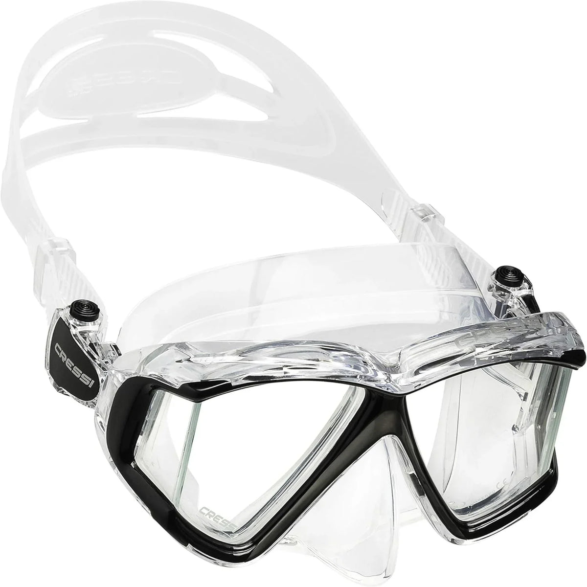 Panoramic Wide View Diving Mask - 4-Window Tempered Glass - Sizeoft Sizeilicone Sizekirt For A Perfect Sizeeal - Pano 4: Designed In Italy