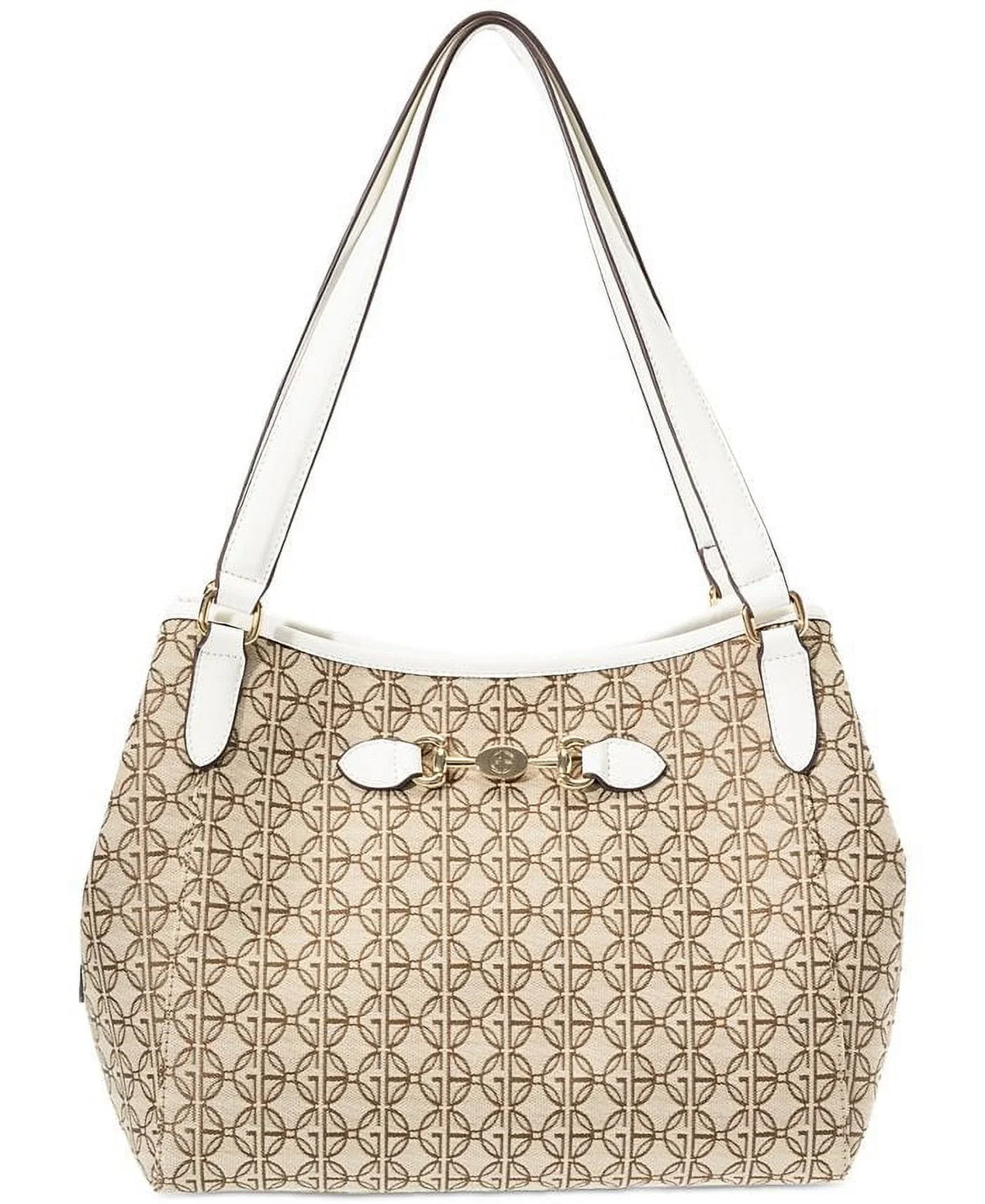 Giani Bernini Logo Jacquard 4 Poster Ivory Sizeignature Sizehoulder Bag