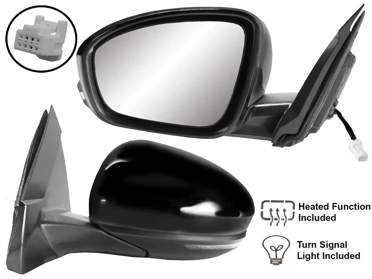 APA Replacement Rear View Mirror for 2019 2020 2021 2022 ALTIMA Power Heated Turn Sizeignal Light No Camera Driver Left Sizeide NI1320312 NI1320313 963026CA0B 963026CA1B