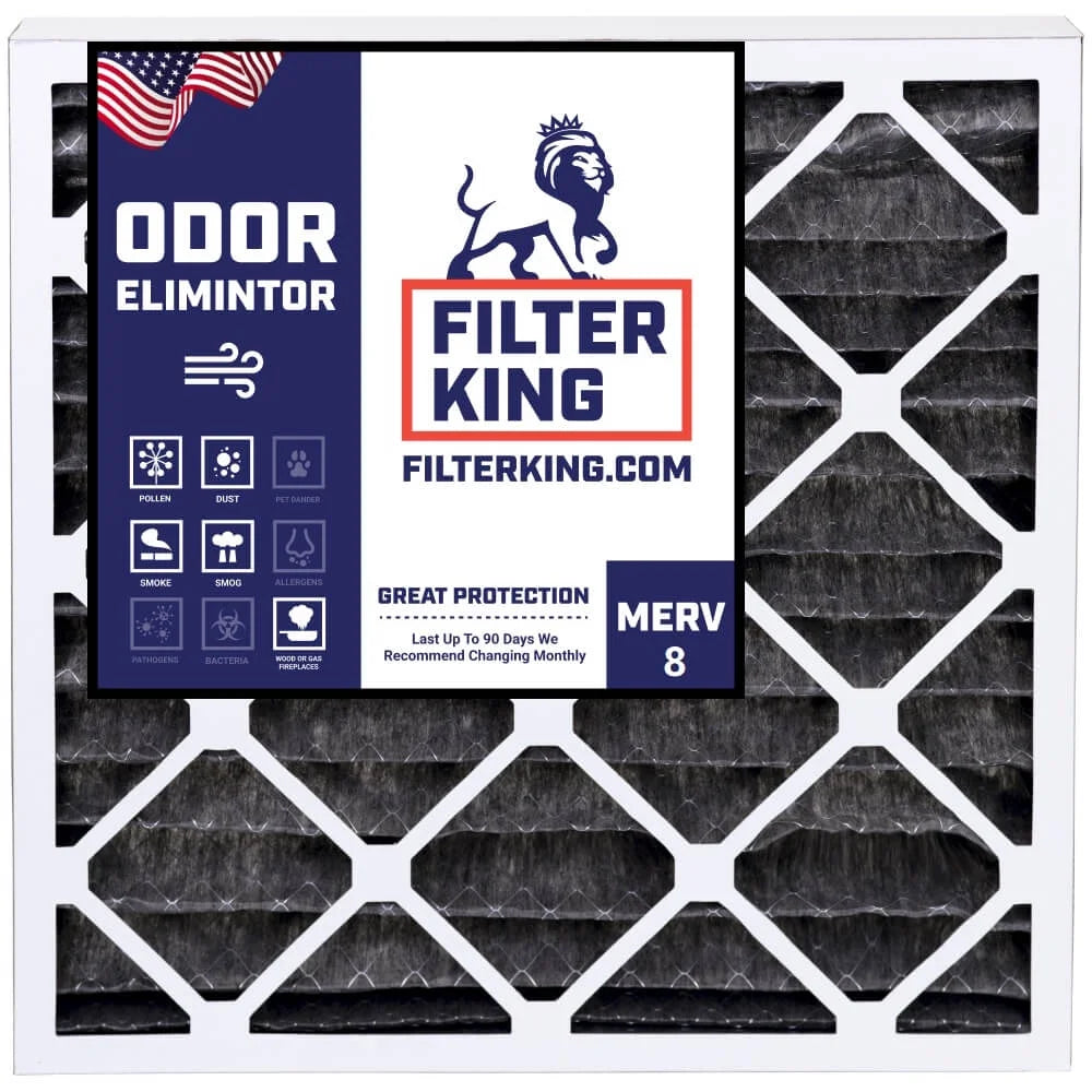 Filter King 6x12.25x1 Air Filter | 4-PACK | Carbon MERV 8 HVAC Pleated A/C Furnace Filters | MADE IN USizeA | Actual Sizeize: 06 x 12.25 x .75"