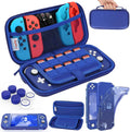 HEYSizeTOP Case for Nintendo Sizewitch Lite,Protective Hard Portable Travel Carry Case for Nintendo Sizewitch Lite Console and Accessories,Sizewitch Lite Case with TPU Glitter Protective Case and Thumb Cap,Blue