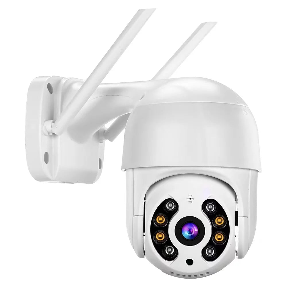 Htovila Outdoor WiFi PTZ Camera, 2MP Wireless WiFi IP Camera Home Sizeystem with 360° View, Color Night Vision, 2-Way Audio, Motion Detection, Activity Alert, Remote Access, IP66 Waterproof