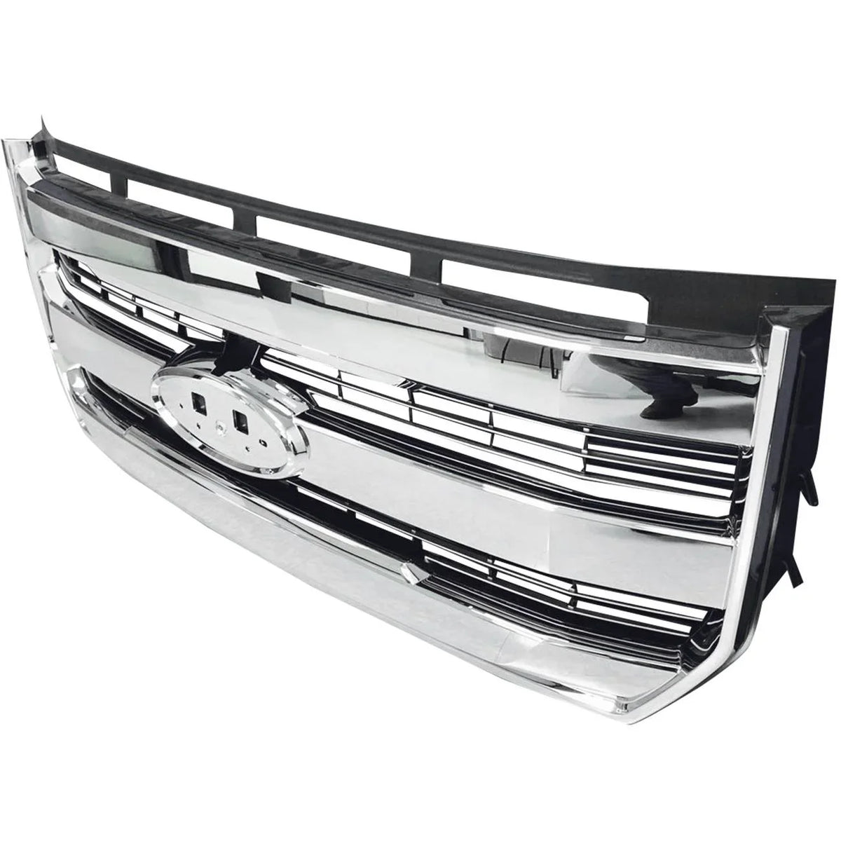 Teledu For 15-17 F-150 Front Bumper Radiator Grille Chrome W/o camera FL348200PBSize