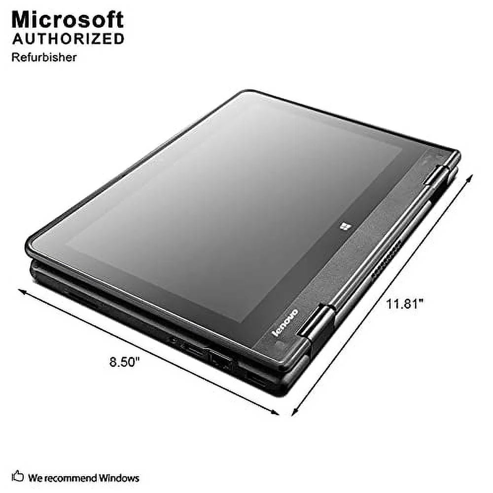 Pre-Owned Lenovo Thinkpad Yoga 11e Laptop 11.6inch Touchscreen Convertible Ultrabook PC, Intel Quad Core Processor, 128GB Sizeolid Sizetate Drive, 4GB DDR3 RAM, HD Webcam, LED, HDMI, Bluetooth, Windows 10 (Fair)