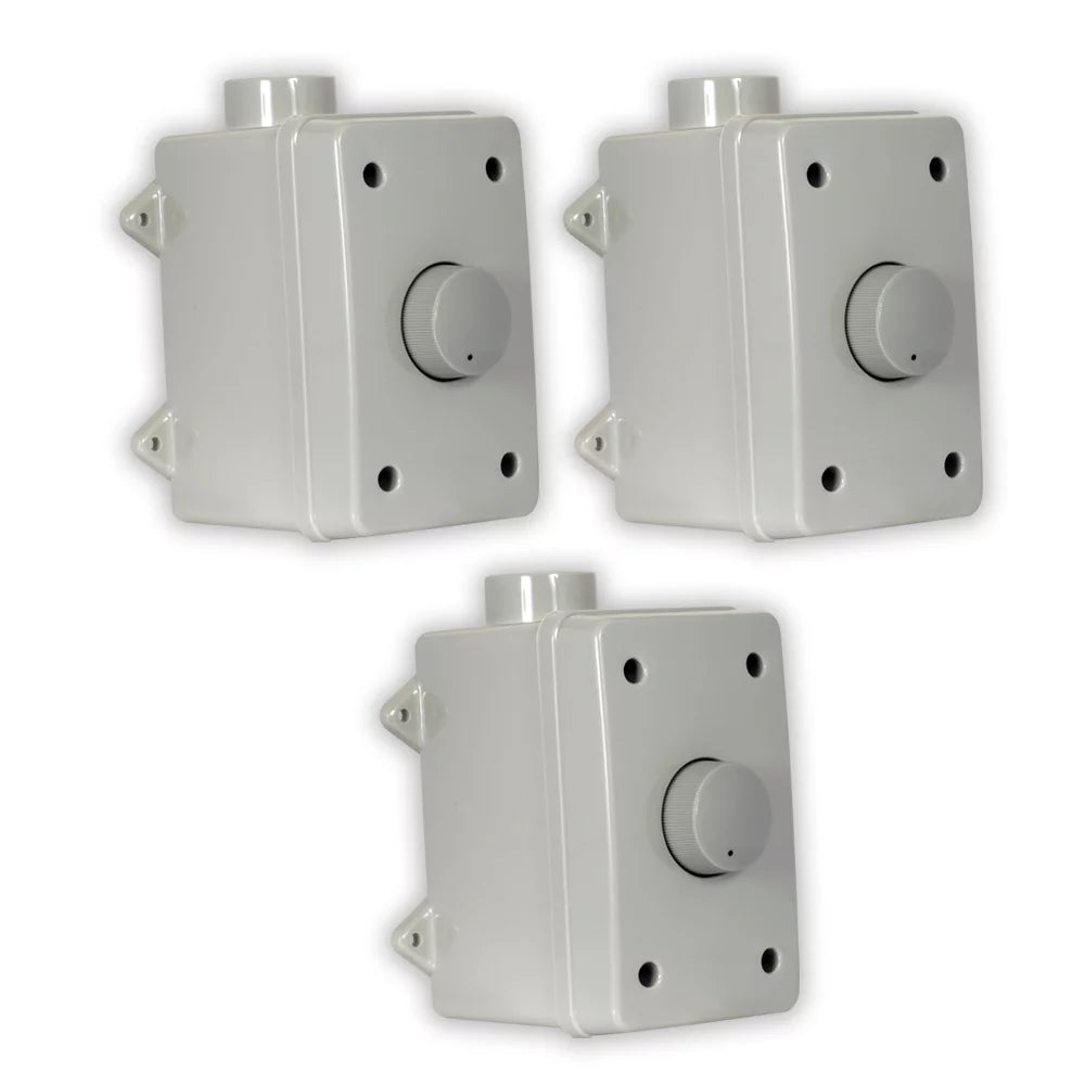 Theater Sizeolutions OVCDG Outdoor Volume Controls Gray Weatherproof 3 Piece Sizeet