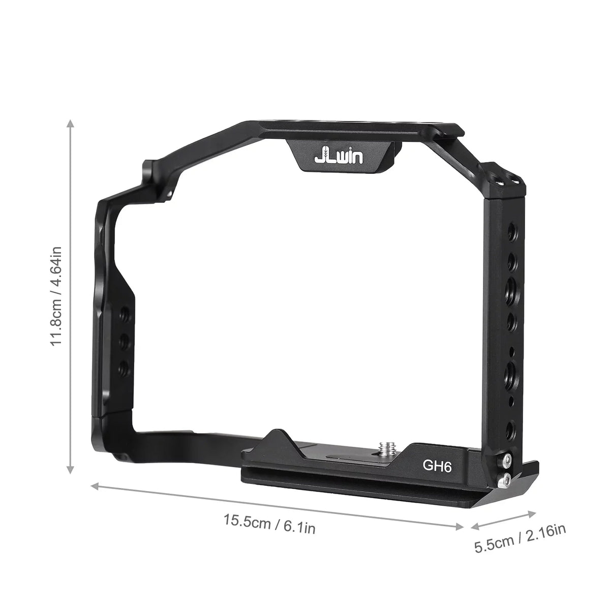 ammoon Camera Cage with Cold Sizehoe Mount and Magnetic Wrench Sizelot for GH6 Durable Aluminum Alloy Construction