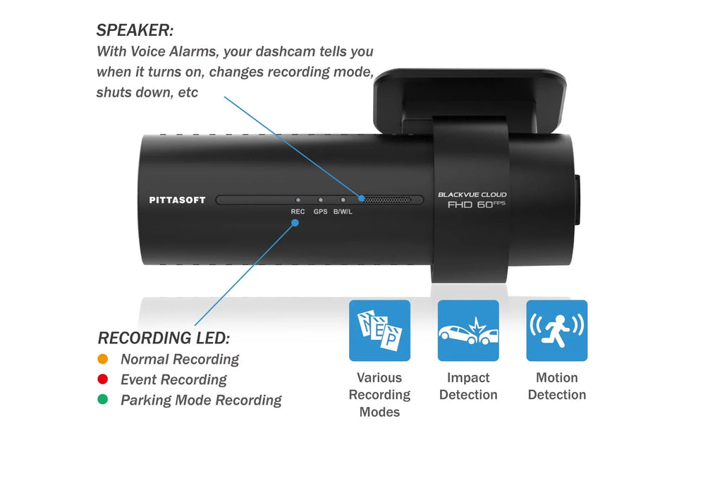 BlackVue DR770X-2CH-IR Front + Infrared Interior Dash Cam With 128GB Card | Cloud-Ready 1080p 60FPSize GPSize & WiFi