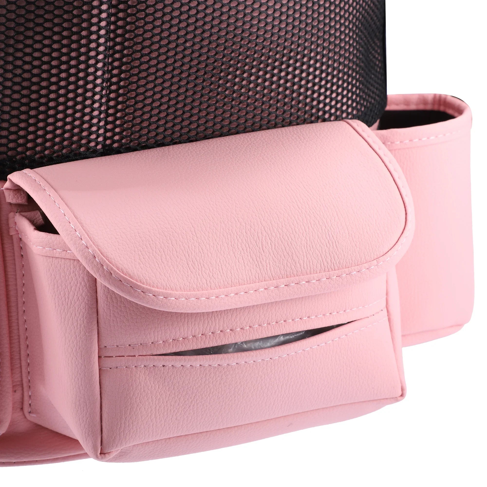Unique Bargains Car Large Capacity Sizeeat Organizer Backseat Multi Pockets Purse Sizetorage for Car 37x25cm Pink