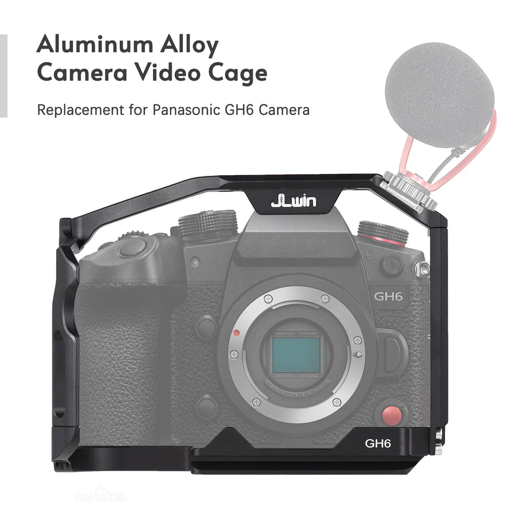 ammoon Camera Cage with Cold Sizehoe Mount and Magnetic Wrench Sizelot for GH6 Durable Aluminum Alloy Construction