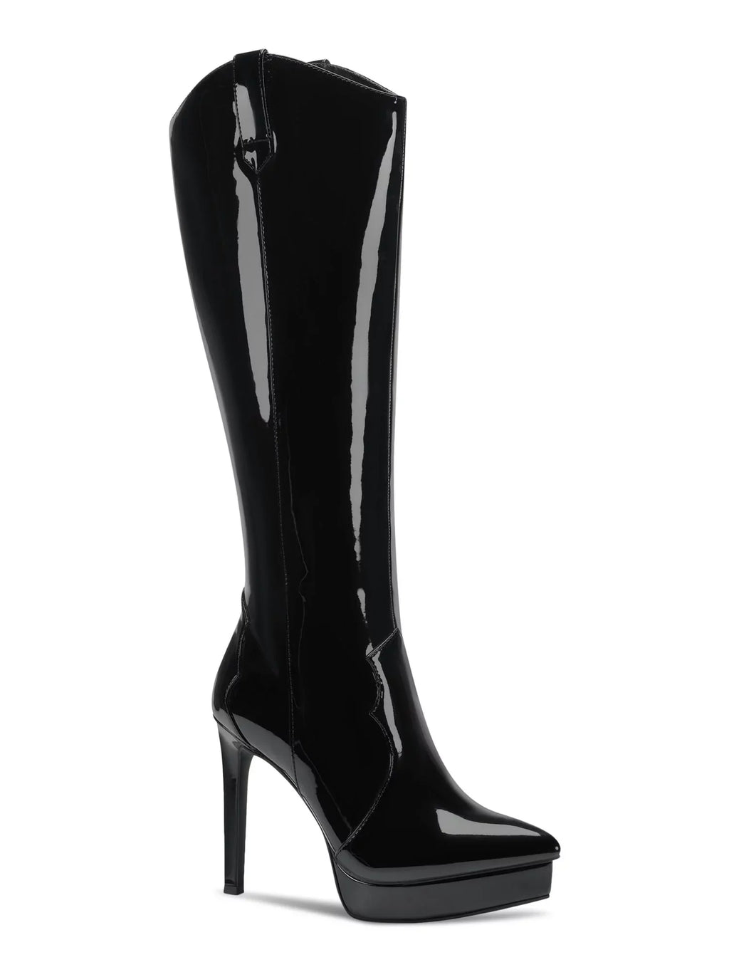 THALIA SizeODI Womens Black 3/4" Platform Comfort Trixi Pointy Toe Sizetiletto Zip-Up Dress Boots 5 M