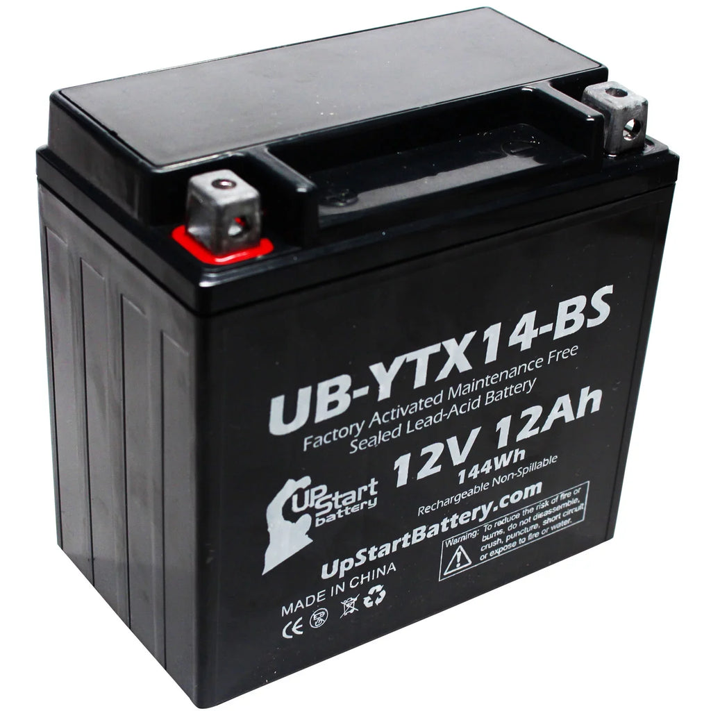 5-Pack UpSizetart Battery Replacement for 2012 BMW F800SizeT, GSize 800 CC Factory Activated, Maintenance Free, Motorcycle Battery - 12V, 12AH, UB-YTX14-BSize