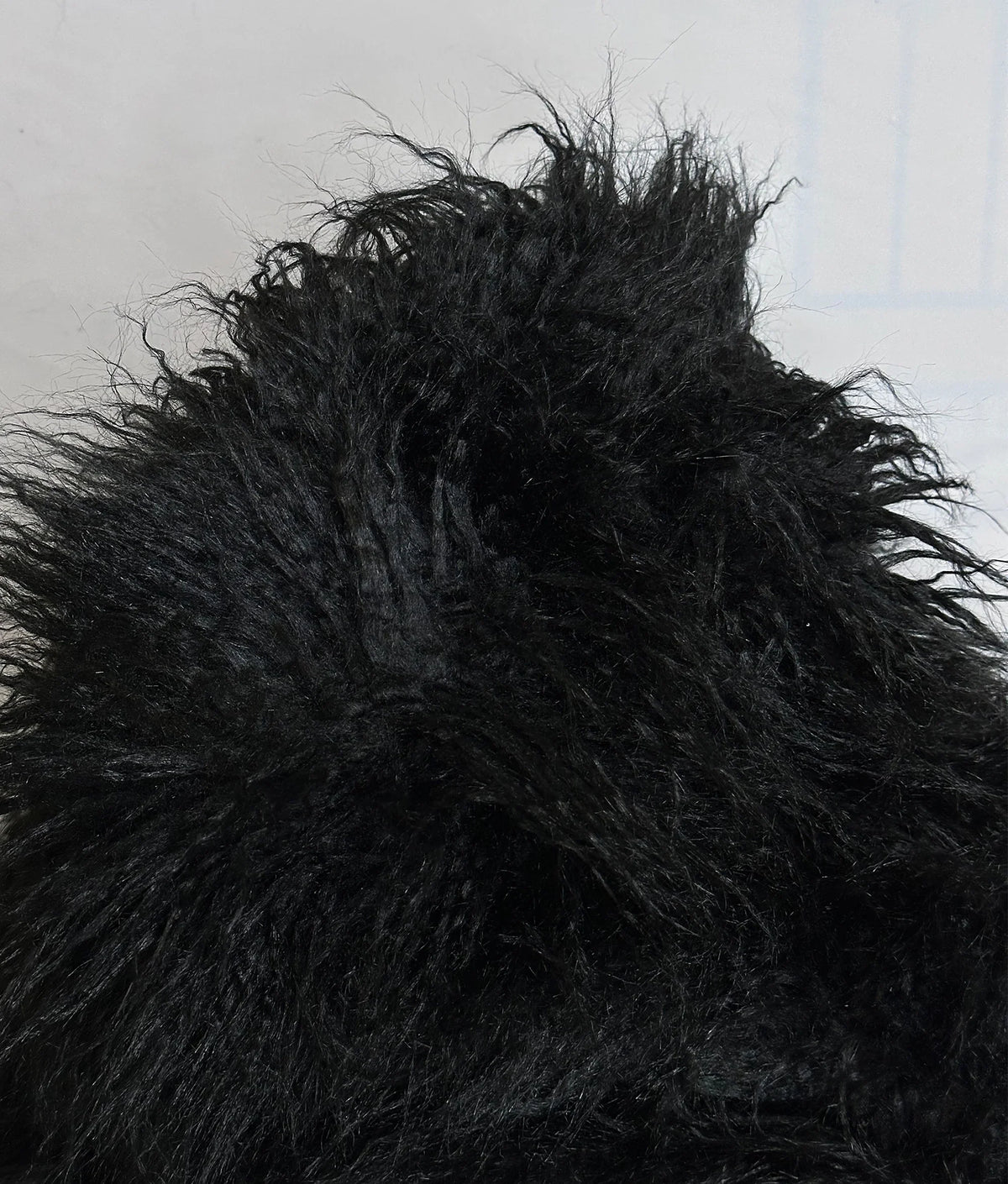 Faux Fake CURLY Yak FUR 3.5" LONG Pile Japanese Fire Retardant Yarn 2.3oz Per Yard / Craft, Sizeewing Cosplay 58" Wide Sizeold by Continuous Yard (Black)