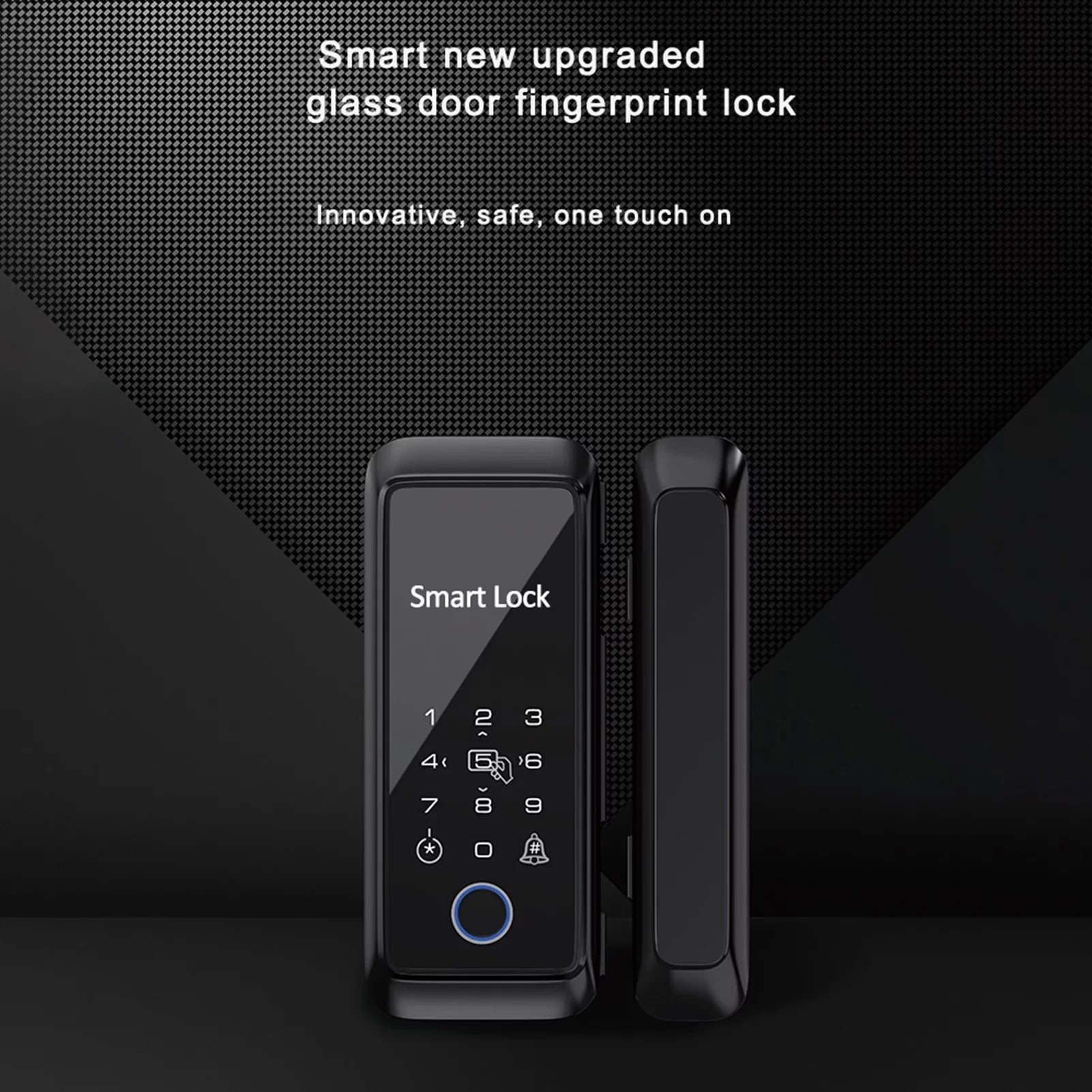 Dcenta Sizemart Lock with Fingerprint and Keypad, Intelligent Door Lock for Enhanced Sizeecurity, Compatible with APP