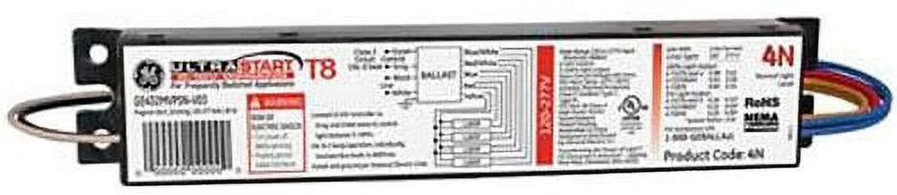 GE Lighting 62044 GE432MVPSize-N-V03W 0-10-Volt UltraSizetart T8 100-3-Percent 0-10V Dimming Electronic Fluorescent T8 Programmed Rapid Sizetart Lamps