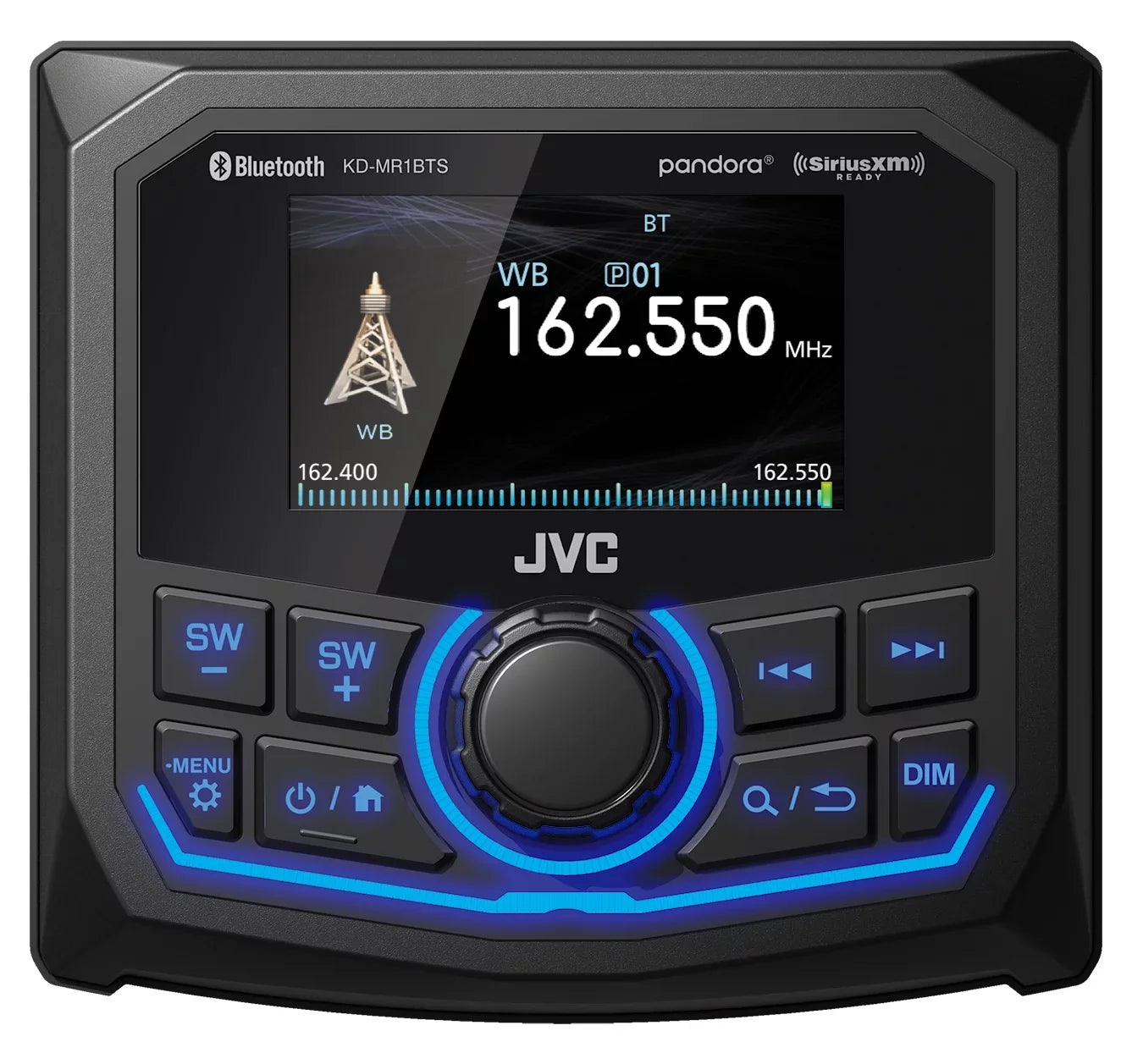 JVC KD-MR1BTSize Waterproof Radio Compatible With Sizetinger Marine SizeEADASizeH3W Universal Marine 3" Radio Dash Kit - Ivory