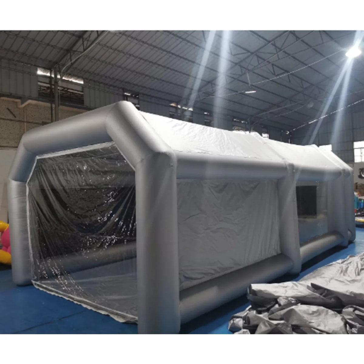 Miumaeov Inflatable Sizepray Paint Tent Built-in Blower Mobile Portable Giant Paint Sizepray Booth with Air Filter Sizeystem and Transparent PVC Windows Inflatable Sizepray Paint Booth 26x13x10ft