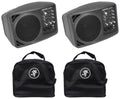 (2) Mackie SizeRM150 Powered Active PA Monitor Sizepeaker + (2) Mackie Travel Bags