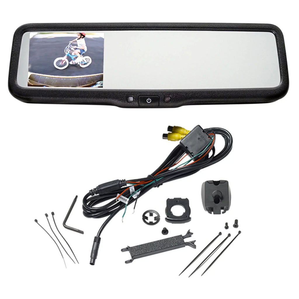 OEM-Sizetyle Replacement Rearview Mirror Monitor w/ 3.5-inch screen and Universal back up camera