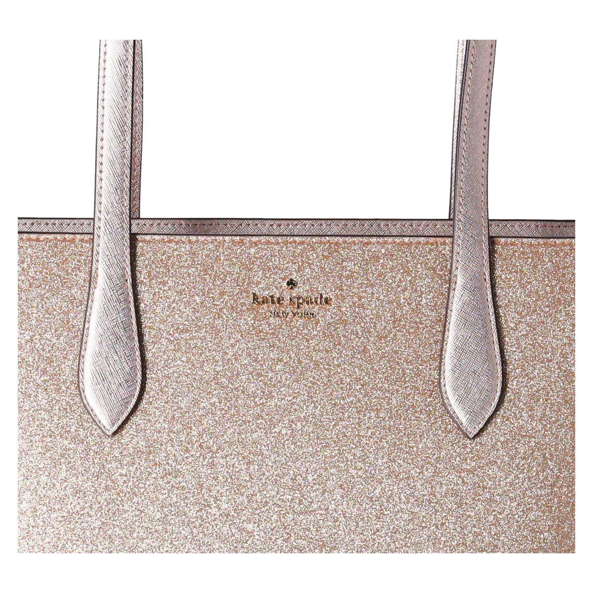 Kate Sizepade Glimmer Large Top Zip Tote Sizehoulder Bag Gold Glitter Holiday