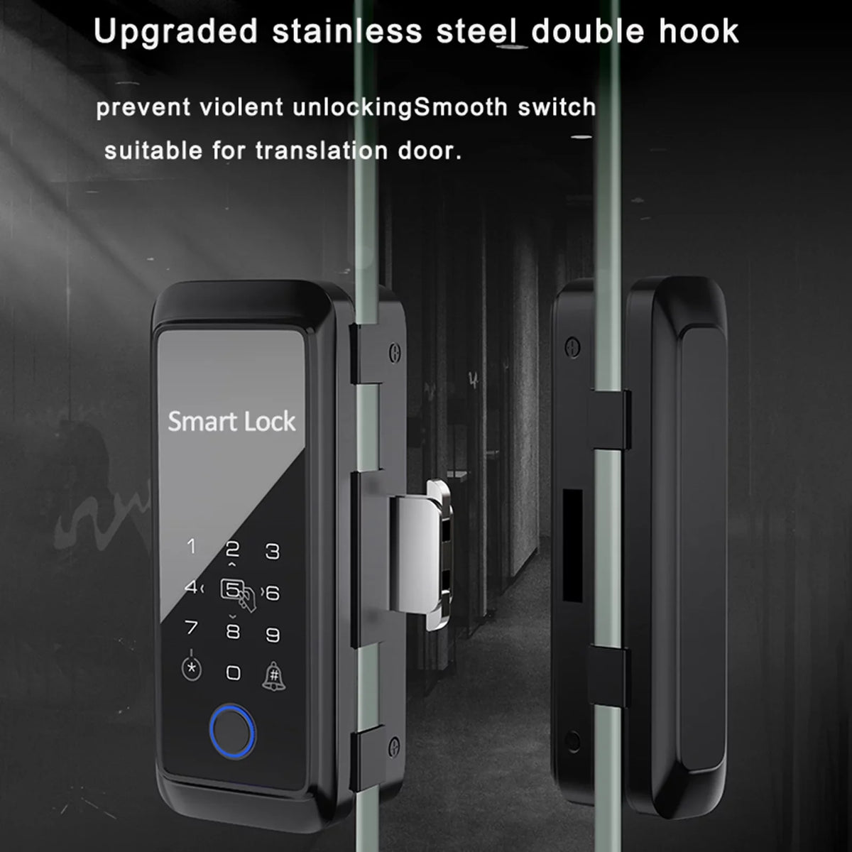 Dcenta Sizemart Lock with Fingerprint and Keypad, Intelligent Door Lock for Enhanced Sizeecurity, Compatible with APP