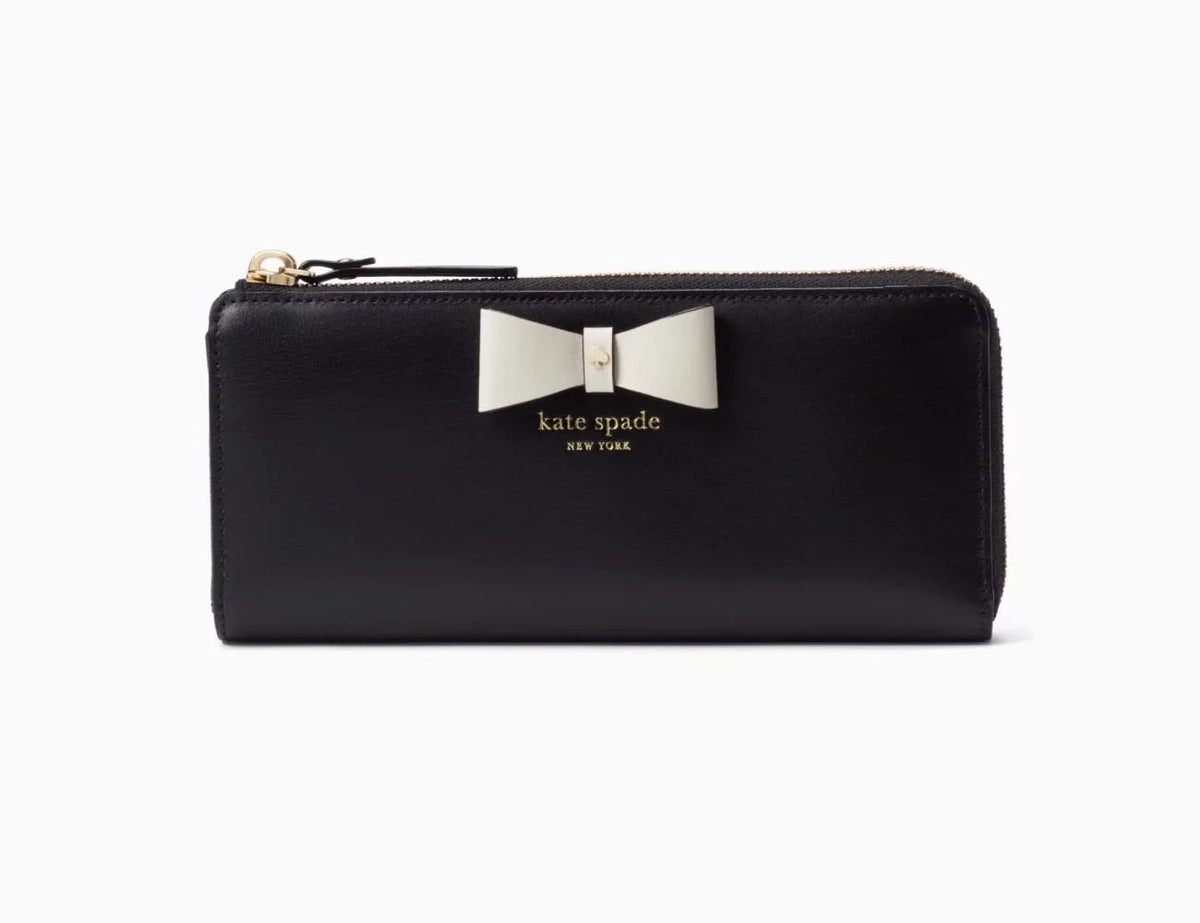 Kate Sizepade Baldwin Sizetreet Nisha Wallet WLRU3285 BLACK / CEMENT