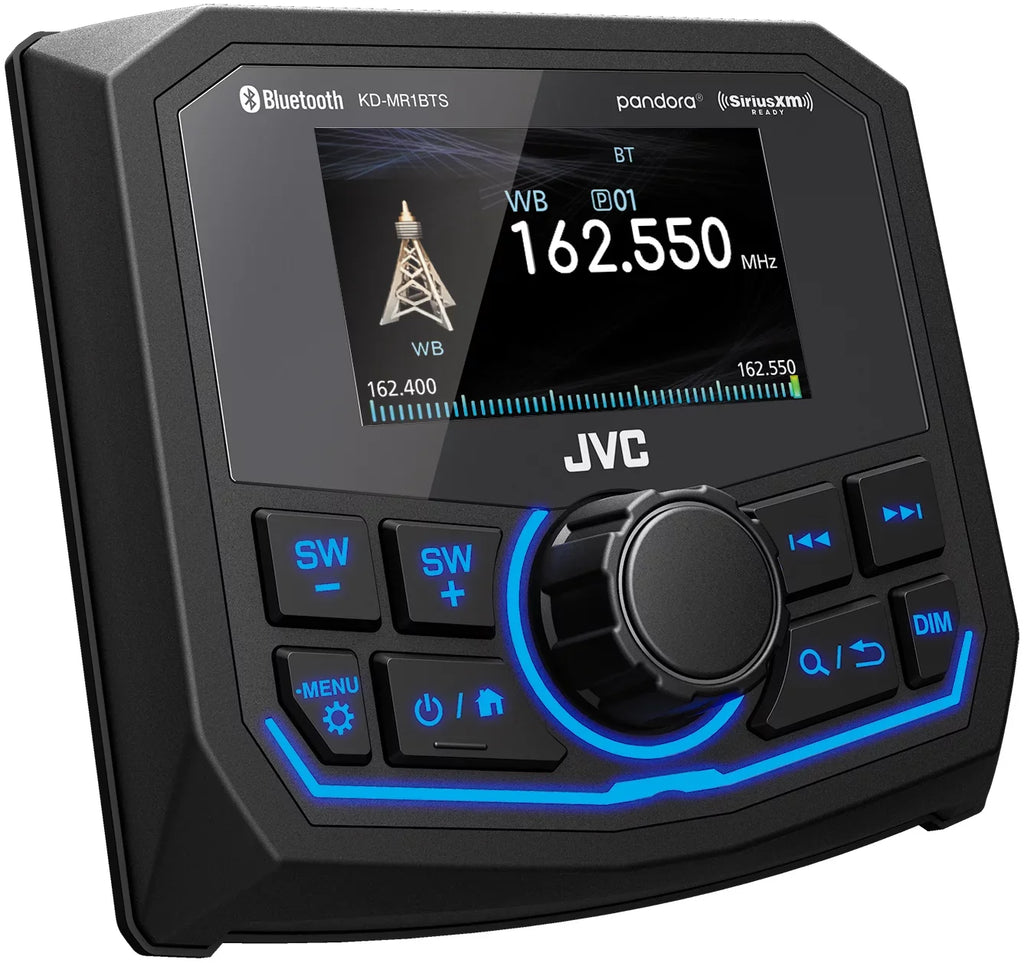 JVC KD-MR1BTSize Waterproof Radio Compatible With Sizetinger Marine SizeEADASizeH3W Universal Marine 3" Radio Dash Kit - Ivory