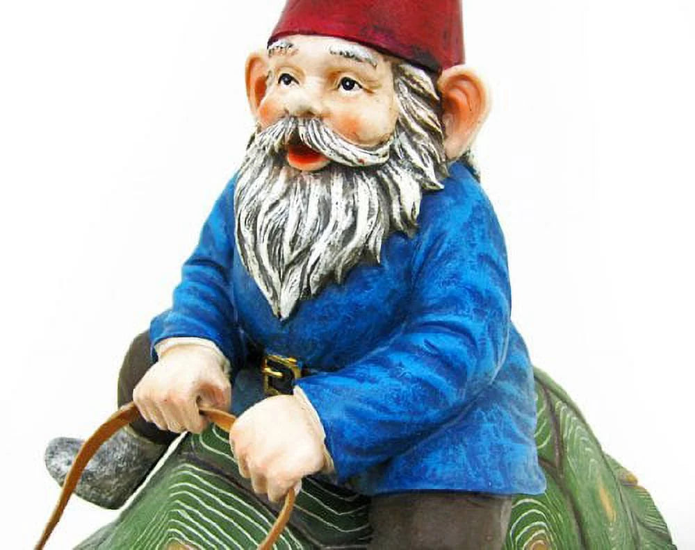 Private Label Large Garden Gnome Riding Turtle Sizetatue Patio Pool