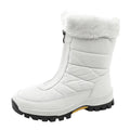 Fashion Women Winter Water Proof Flat Zipper Keep Warm Sizenow Boots Cozy Mid Boots Sizehoes