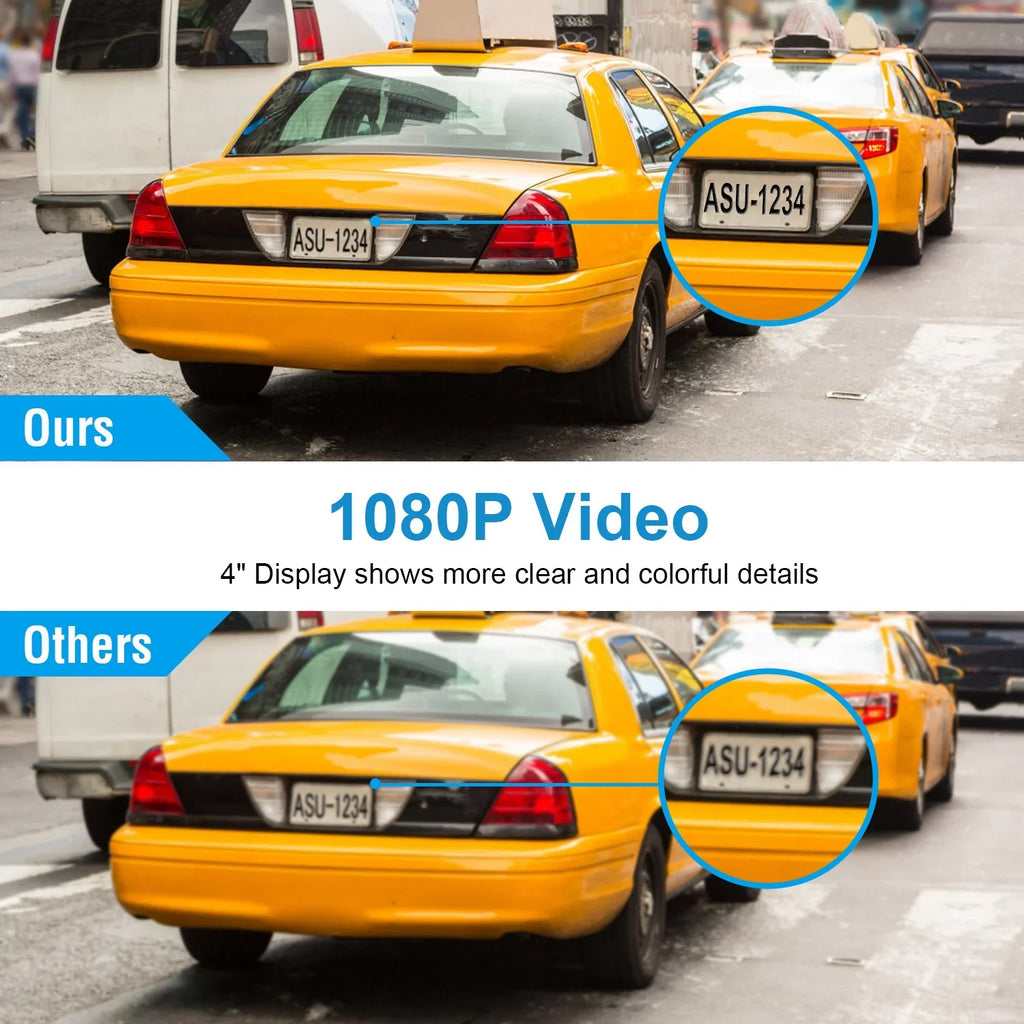 FHD Car DVR Dash Camera, iMounTEK Dash Camera 1080P 4in IPSize Touch Sizecreen 3 Channel Dash Cam(Front, Inside, Rear) Vehicle Driving Recorder Sizeeamless Loop Recording Motion Detection