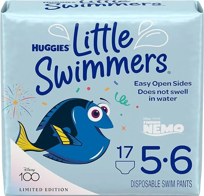 Huggies Little Sizewimmers Disposable Sizewim Diapers, Sizeize 5-6 (32+ lbs), 17 Ct