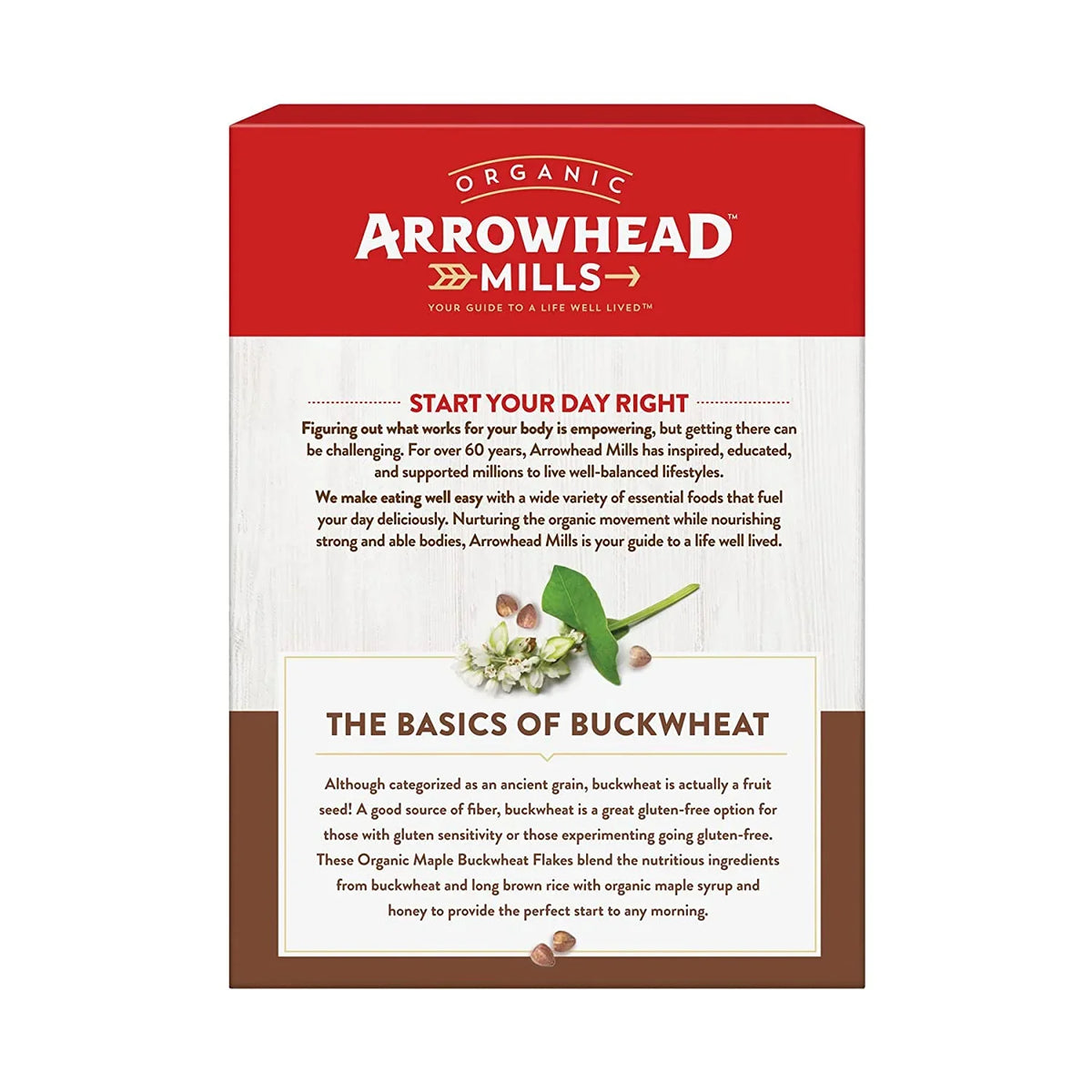 Arrowhead Mills Organic Maple Buckwheat Flakes Gluten Free 10 oz Pack of 2