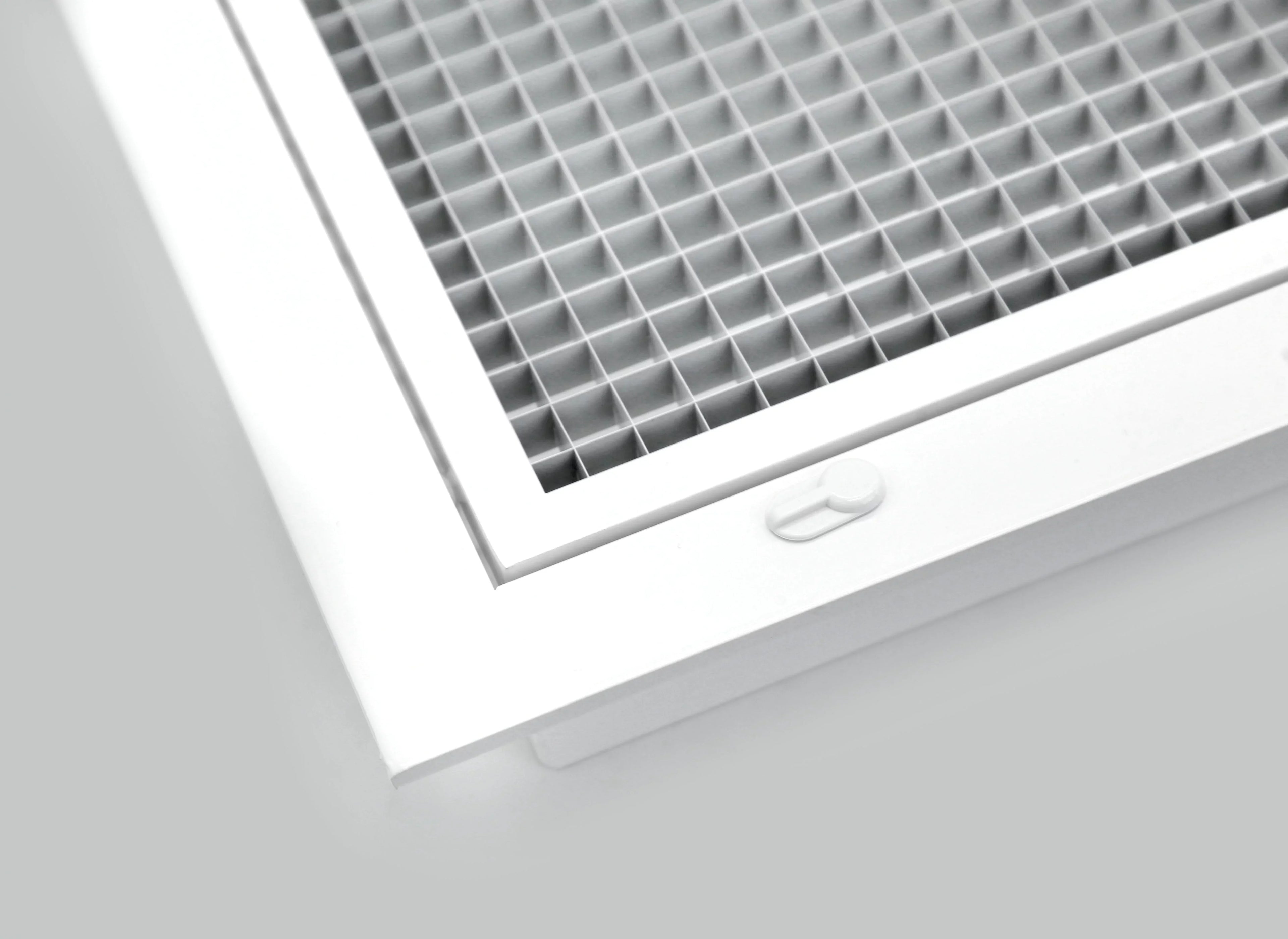 20" x 20" Cube Core Eggcrate Return Air Filter Grille for 1" Filter - Aluminum - Ivory Outer Dimensions: 22.5" x 22.5