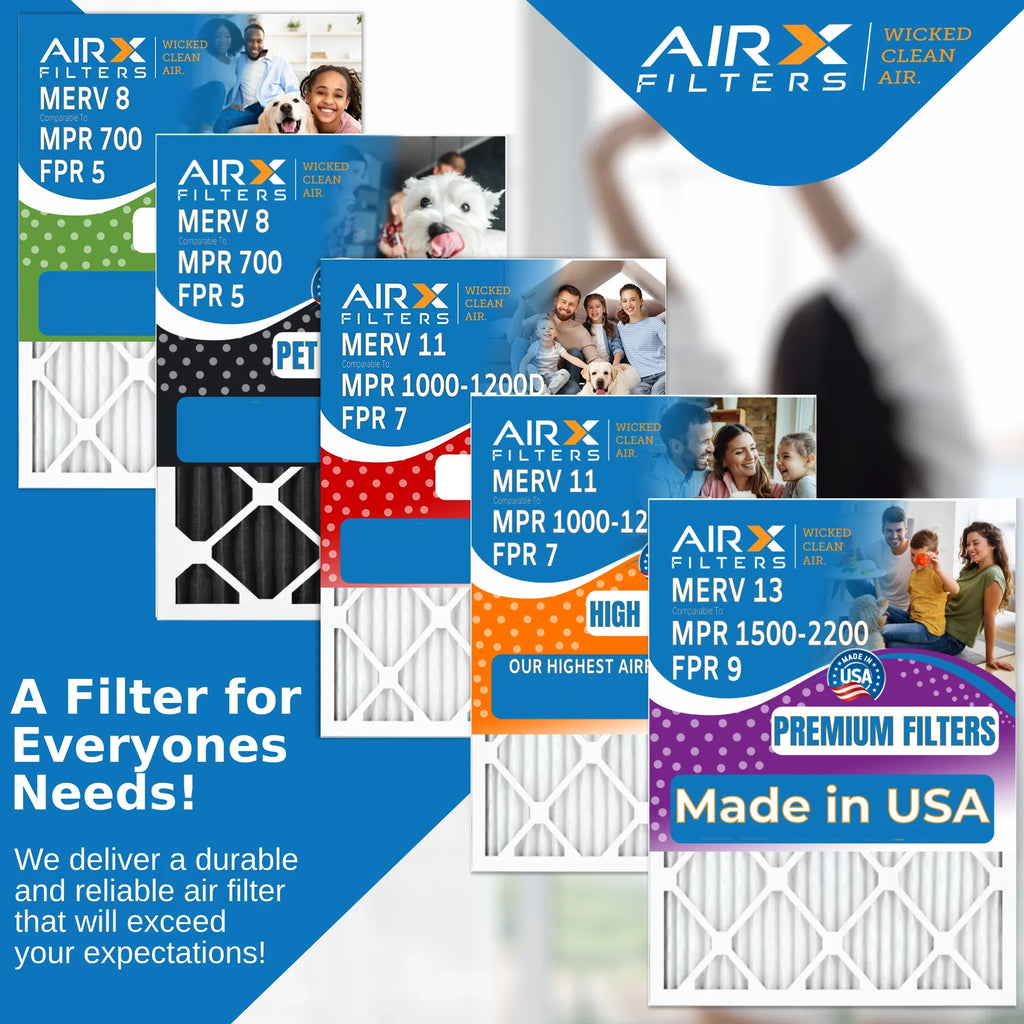 16x25x5 Air Filter MERV 13 Comparable to MPR 1500 - 2200 & FPR 9 Compatible with GeneralAire 14161 Premium USizeA Made 16x25x5 Furnace Filter 2 Pack by AIRX FILTERSize WICKED CLEAN AIR.