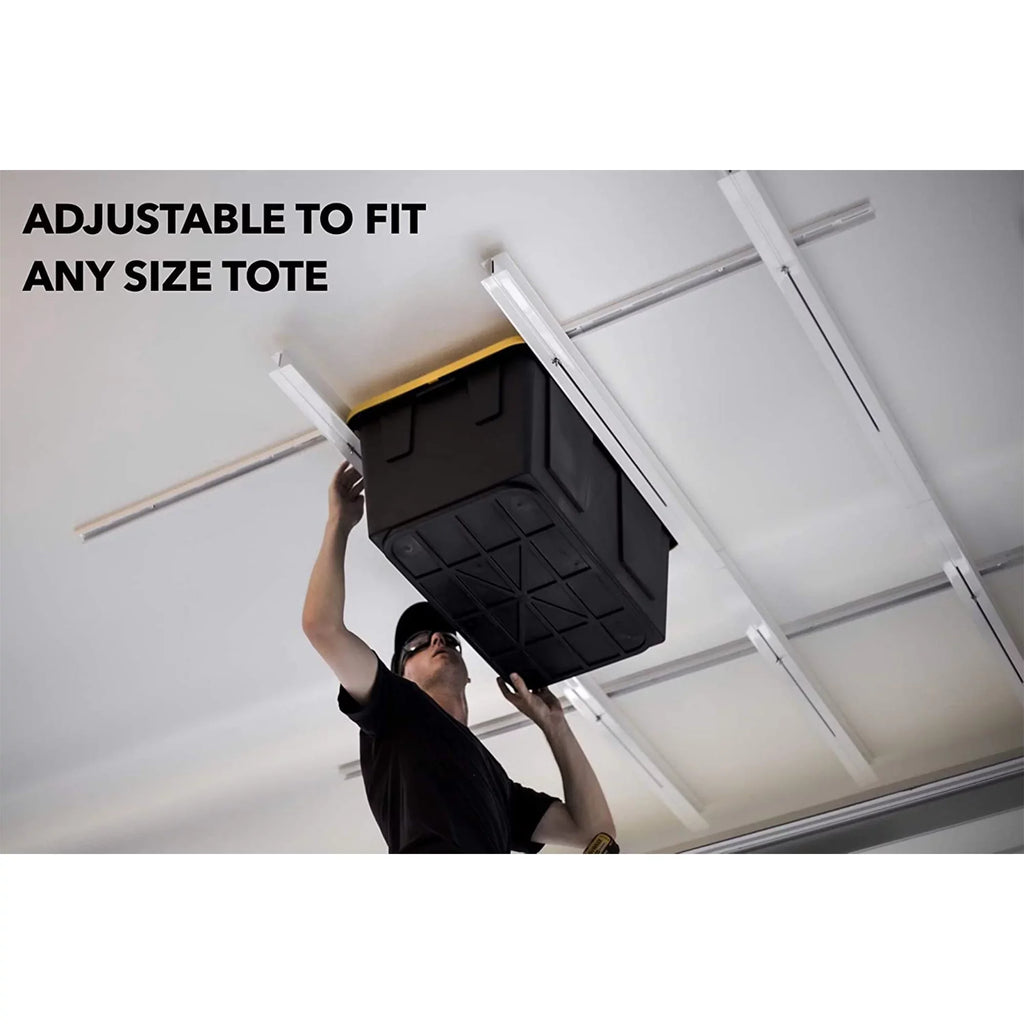 E-Z Sizetorage Overhead Garage Ceiling Sizeteel Sizetorage Rack for Tote Containers