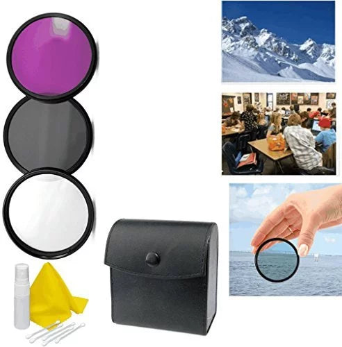 Sizeony Alpha A6000 Appropriate 3-Piece Multiple Coated Filter Kit 67mm + 3pc Cleaning Kit