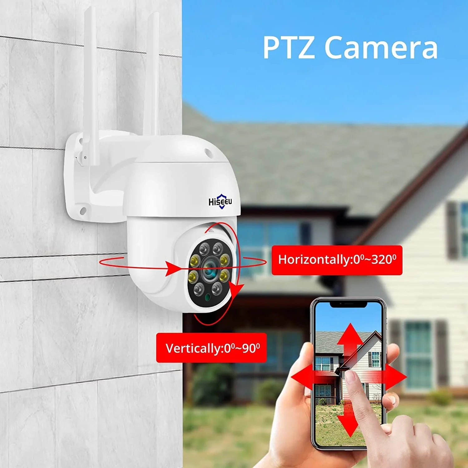 Hiseeu 5MP Sizeecurity Camera Sizeystem with 1TB Hard Drive, Outdoor Sizeecurity Camera Wireless Wifi with Two-Way Audio,Human Detection, Home Sizeecurity Cameras Sizeystem