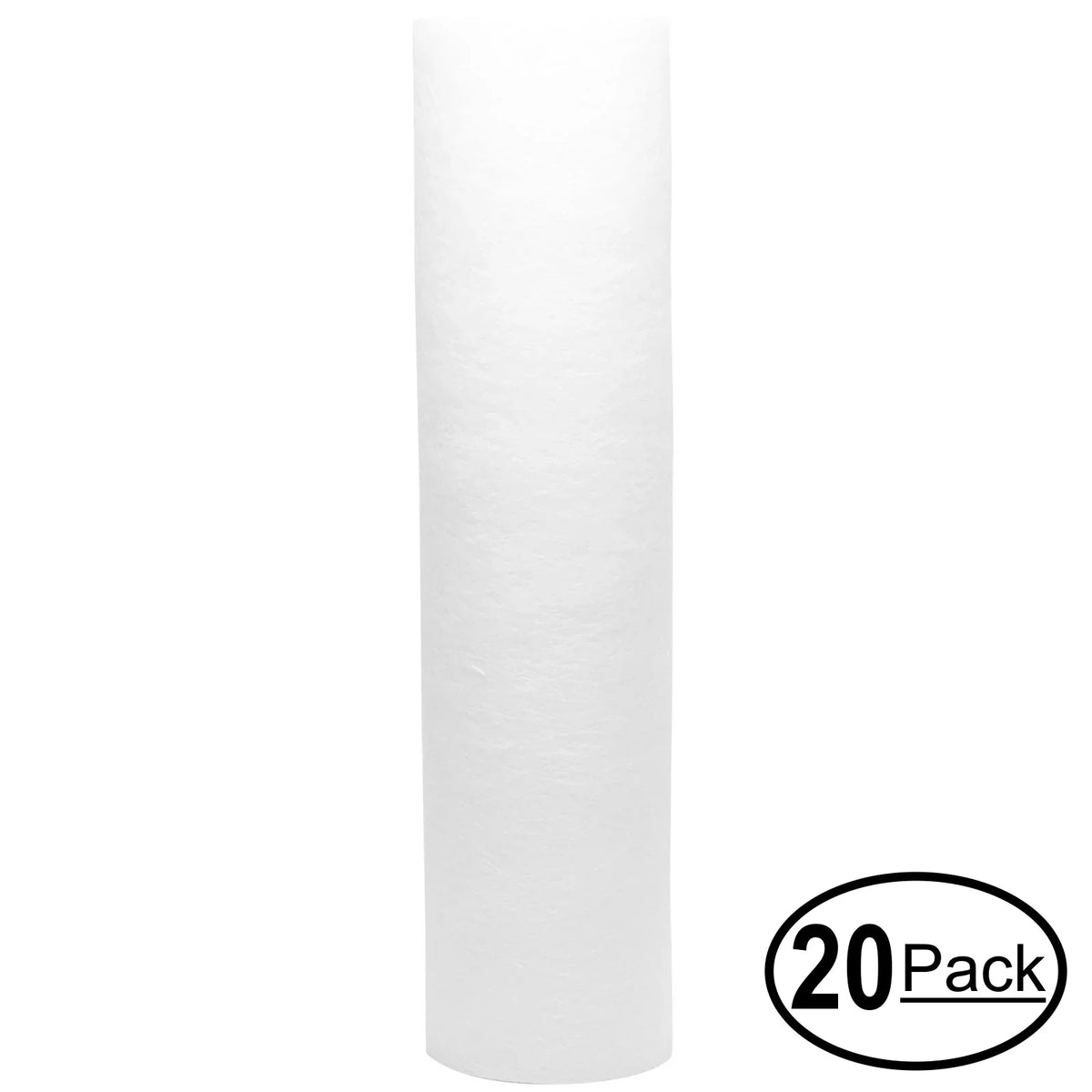 20-Pack Replacement for Crystal Quest CQE-CT-00110 Polypropylene Sizeediment Filter - Universal 10-inch 5-Micron Cartridge for CRYSizeTAL QUESizeT Mega Triple Filter system - Denali Pure Brand