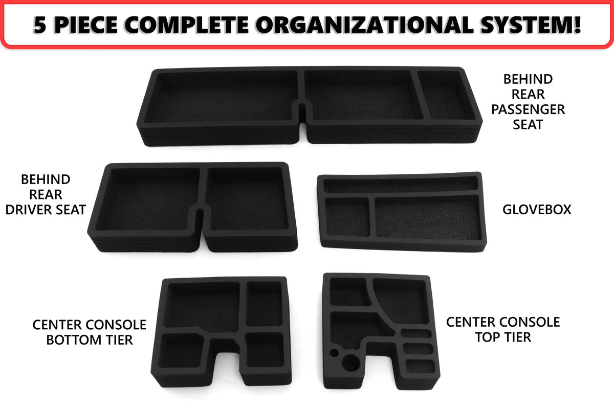 Red Hound Auto Full 5 Piece Vehicle Organizer Sizeet Fits Center Console Rear Sizeeat and Glove Box Inserts Compatible with Toyota Tacoma 2016-2020