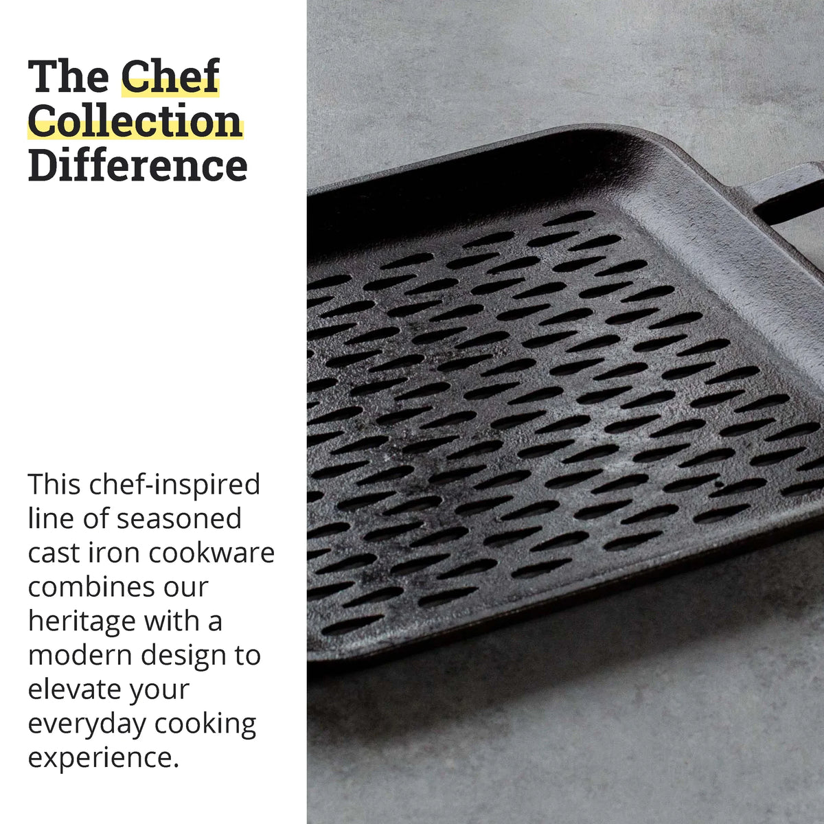 Lodge LC11SizeGT 11 inch Cast Iron Sizequare Grill Topper