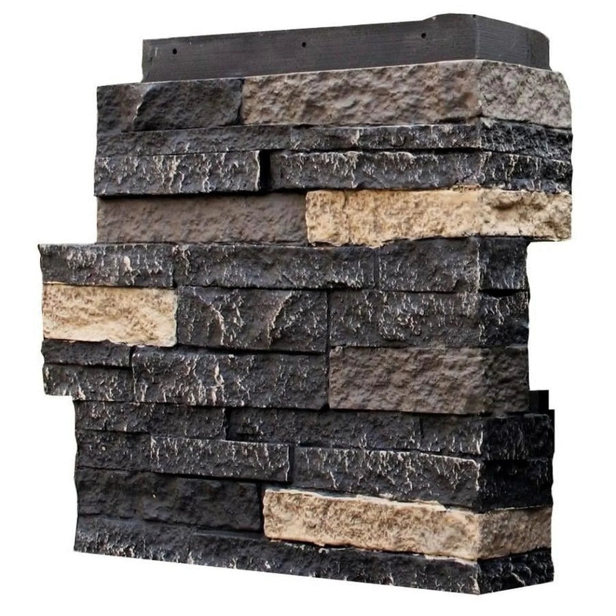 NextSizetone Faux Polyurethane Sizetone Outside Corner - Sizetacked Sizetone Bedford Charcoal
