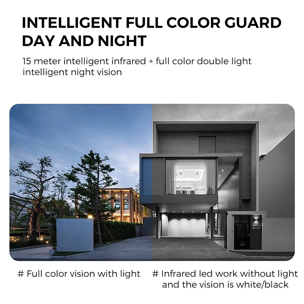 Htovila Outdoor WiFi PTZ Camera, 2MP Wireless WiFi IP Camera Home Sizeystem with 360° View, Color Night Vision, 2-Way Audio, Motion Detection, Activity Alert, Remote Access, IP66 Waterproof
