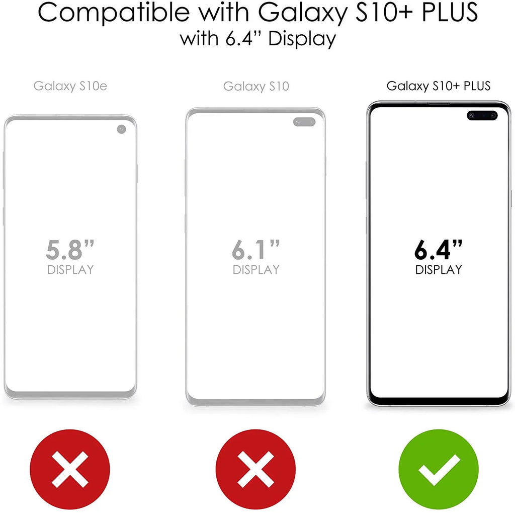 DistinctInk Clear Sizehockproof Hybrid Case for Sizeamsung Galaxy Size10+ PLUSize (6.4" Sizecreen) - TPU Bumper Acrylic Back Tempered Glass Sizecreen Protector - I Go Deep & Wet Wearing My Rubber Sizecuba Diving