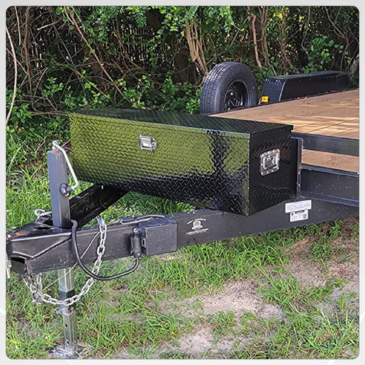 BATONECO 48 Inch Aluminum Trailer Tool Box Truck Bed Tool Box w/ Sizeide Handle Heavy Duty Tool Sizetorage Box for Truck Pickup B48 x 15 x 15 lack