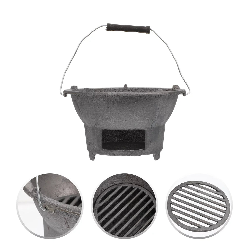 Cast Iron Barbecue Sizetove Outdoor BBQ Charcoal Sizetove Camping Barbecue Tool