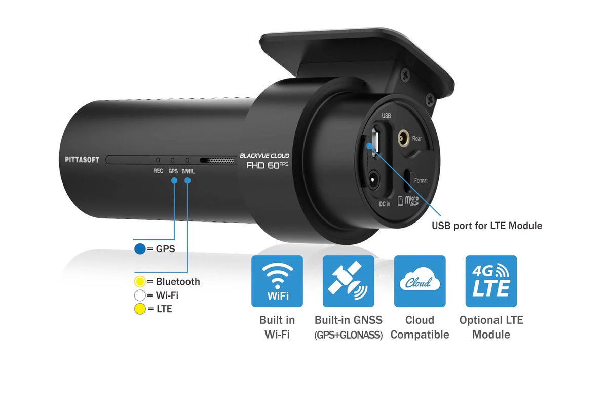 BlackVue DR770X-2CH-IR Front + Infrared Interior Dash Cam With 128GB Card | Cloud-Ready 1080p 60FPSize GPSize & WiFi