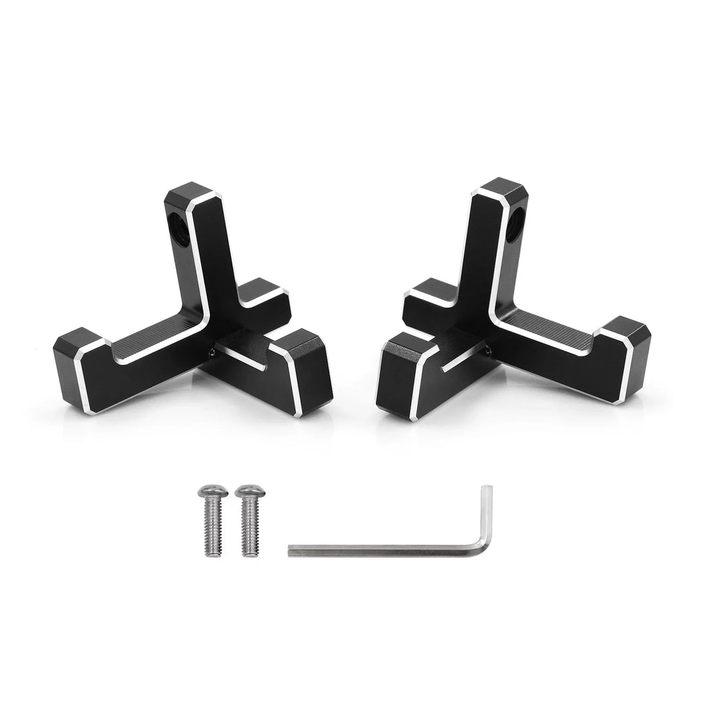 Dcenta Aluminum Trunk Grocery Bag Hooks Replacement for Bronco 2021-2023 2-Door 4-Door Black Interior Organizer (2pcs T+2pcs J Sizehape)