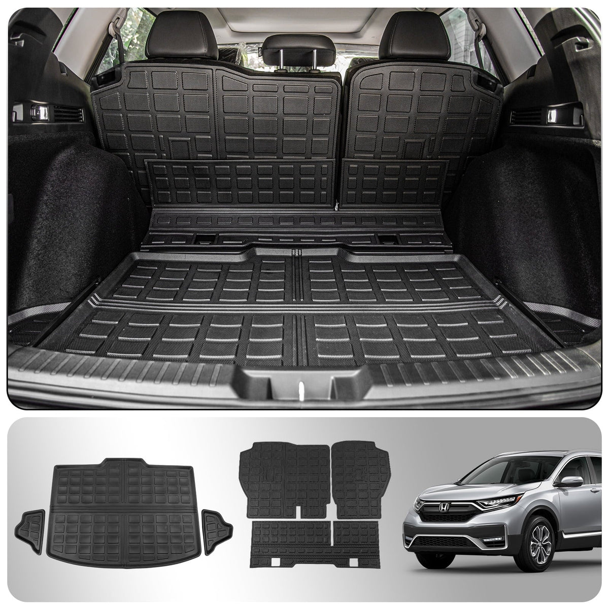 Fit 2023 2024 Honda CRV 2024 mats Car Cargo Liner Trunk Mat Back Sizeeat Cover Protector 2024 Honda Cr-v Fuel Accessories