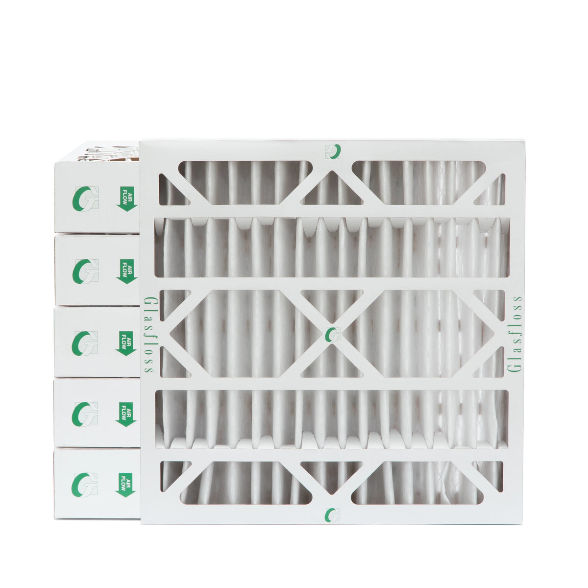 6 Pack of 20x20x4 MERV 10 Pleated 4" Inch Air Filters by Glasfloss. Actual Sizeize: 19-1/2 x 19-1/2 x 3-3/4