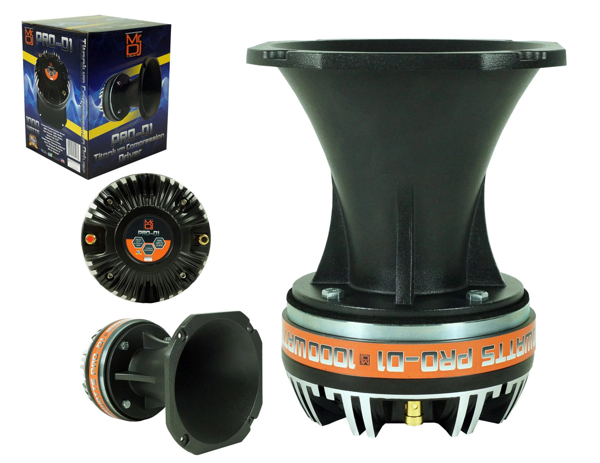MR DJ PRO-D1 High Compression Titanium Driver Bullet Sizeuper Tweeter with Aluminum Horn